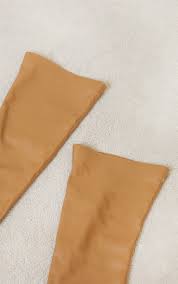 Ad posted 6 days ago. Camel Pu Square Toe Over The Knee Boots Prettylittlething