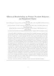 Последние твиты от fidelity investments (@fidelity). Pdf Effects Of Rescheduling On Patient No Show Behavior In Outpatient Clinics