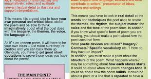 A Blog To Help Students Pass Gcse English Language And Literature Gcse English Literature Poetry Questions Gcse Poems