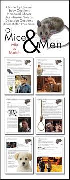Of Mice And Men Chapter Questions For John Steinbeck S Novel Omm Ccss Of Mice And Men Teaching American Literature Teaching High School English