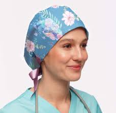 Anatomic Heart Euro Scrub Cap, Cardiac Nurse Hat, Ponytail Surgical Cap for  Women