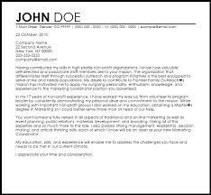 My managerial skills and background in raising funds would be an asset to you and those your organization is seeking to help. Free Non Profit Cover Letter Templates Resume Now