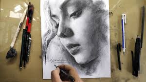 Gambar Potret Cantik Menggunakan Arang Youtube