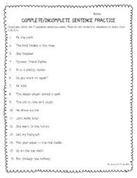 Complete And Incomplete Sentences By Jeanne Armstrong Teachers Pay Teachers Incomplete Sentences Sentences Completed