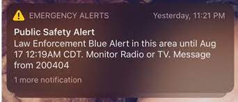 It is up to the individual american states to create a blue alert system. Shx1kcmcvmmjgm