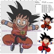 Petit Goku Grille Point De Croix Point De Croix Kawaii Point De Croix Point De Croix Facile