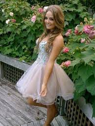 Long Wavy Brunette Homecoming Hairstyle Prom Dresses Short Homecoming Dresses Cute Dresses