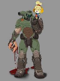 Doom Eternal Crossover Fan Art Animal Crossing Doom Fan Art