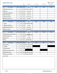 Download a free weight training plan template that you can customize using excel. Workout Log Template Https Www Spreadsheetshoppe Com