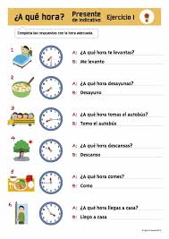 Ejercicios Para Practicar La Hora Y Expresar Costumbres 3 Teaching Spanish Learning Spanish Spanish Classroom Activities