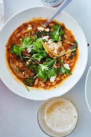 Spicy White Bean Stew With Broccoli Rabe Recipe Recipe In 2020 Bean Stew White Bean Soup Broccoli Rabe Recipe