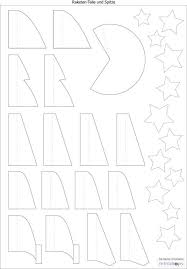 Raketen Teile Printable Kinder Geburtstag Spiele Rakete Basteln