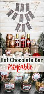 Hot Chocolate Bar With Printables Hot Chocolate Party Hot Chocolate Bars Baby Shower Winter