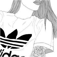Coloriage fille manga les beaux dessins de imprimer et 9223. Adidas Swagg Dessin Fille Coloriage Fille Filles Swag Dessin Mignon De Fille