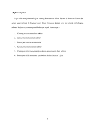 • mengembali semulakan kehijauan bumi ini. Pencemaran Alam Sekitar