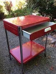Check spelling or type a new query. Vintage Red Cosco Style 2 Shelf 1 Drawer Metal Rolling Kitchen Utility Cart Ebay