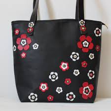 Genuine Leather Borse In Pelle Made In Italy купить Italian Leather Bag Floral Leather Bag Black Red Women Shoulder Bag Floral Tote Leather Purse Floral Shoulder Bag Leather Tote Flowers Floral Shoulder Bags Leather Bags Handmade Bags