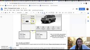 She heads to jeep's website and sees the following financing deals: Ngpf Compare Auto Loans Quizlet Compare Auto Loans Lenders