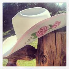 Whittie Girl Leathers One Of A Kind Hand Painted Leather Cowgirl Hats Cowboy Hats Cowgirl Outfits