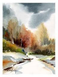 Acuarelas De Motivos Navidenos Buscar Con Google Paintingtechniques Easy Painti Watercolor Painting Techniques Watercolor Landscape Paintings Art Painting