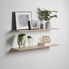 Floating shelves are the best solution for those of you who do not have enough space at the hexagon wooden shelves design. Slim Floating Shelves 2 Pack Light Oak 5 Thick 3 Sizes Availabl Delta Cycle