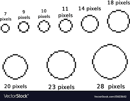 I use ps cs5 and the settings for ellypse here look like. Pixel Circles Set 9 Pixel Round Template Square Circle Download A Free Preview Or High Quality Adobe Illustrator Ai Eps Pdf And Pixel Circle Pixel Pixel Art