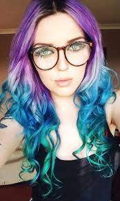 Colourful Hair Blue Green Hair Green Hair Ombre Hair