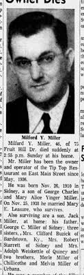 Merle Miller's brother's obit Milford Miller
