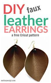 Put your earring hook on the top (make sure it's facing the right way) and close the jump ring. Diy Folded Faux Leather Earrings On Your Cricut Melissa Voigt