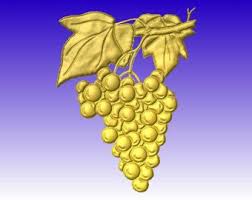 Grapes On Grapevine Vector Art Model For Cnc Router Projects Or Sign Carving Patterns In Stl File Format Stl File Format Cnc Router Projects Router Projects