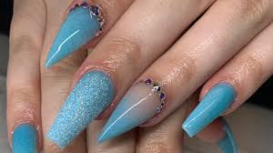 Edit1 acrylic blue nails acrylic nails blue blue nails acrylic. Blue Coffin Stiletto Freestyle Nails Acrylic Nail Tutorial Youtube