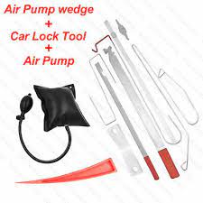 A trim piece is there with a small slot to insert the key. Car Door Lock Out Emergency Open Unlock Key Tools Kit Inflatable Air Pump Wedge Ebay