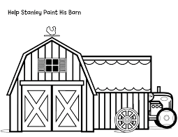 Help Stanley Paint His Barn A Coloring Sheet To Go With Stanley The Farmer Download The Free Activity Kit Here Http Activity Kits Painting Coloring Sheets