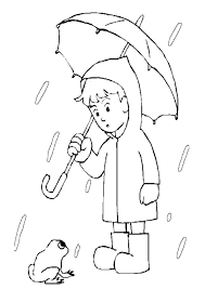 Primarygames is the fun place to learn and play! Coloring Pages Kids In Rain With Umbrella Coloring Page