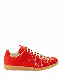 Widest selection of new season & sale only at lyst.com. Maison Margiela Mens Paint Splatter Replica Sneakers Red Multi 42 9 For Sale Online Ebay