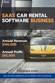 Saas Car Rental Software Business For Sale Profitable Online Business Car Rental Saas