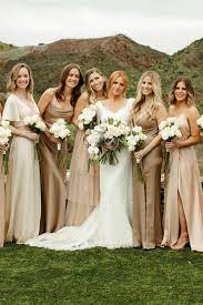 Exclusive See Brittany Snow And Tyler Stanaland S Wedding Photos Neutral Bridesmaid Dresses Snow Wedding Bridesmaid