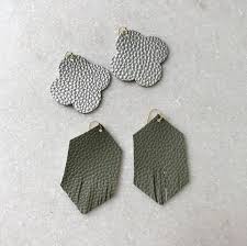 Make sure your nice side of the suede is facing out. Diy Leather Earrings How To Make Leather Earrings Without A Cricut Or Wondermint Goods