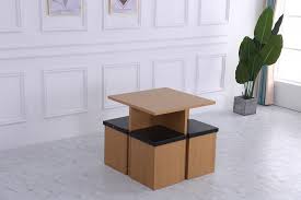 Hideaway dining table chairs view photo 5 of 20. Stowaway Dining Set Table And 4 Chairs Stools Compact Space Saver Grey Oak Ebay