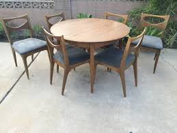 Pr drexel modernist small round side tables. John Van Koert For Drexel Profile Dining Table And Chairs The Furniture Dolly