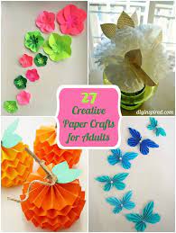 27 Creative Paper Crafts For Adults Construction Paper Crafts Paper Crafts Easy Paper Crafts