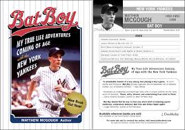 The books feature a boy, joe stoshack, who can travel through time when he touches old baseball cards. My Own Baseball Card With Stats Matthew Mcgough