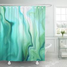 Bathrooms design mint green bathroom rugs hunter bath. Pknmt Abstract Marbled Agate Paint Liquid Marbling Effect Creative Emerald Green Macro Waterproof Bathroom Shower Curtains Set 66x72 Inch Walmart Com Walmart Com