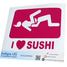 Car StickersStickers - JDM  Die Cut - I Love Sushi - SEX XXX Porno 150 x  110 mm : Amazon.com.be: Automotive