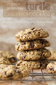 Vegan Turtle Oatmeal Cookies With Pecans Chocolate And Medjool Dates Vegan Cookies Vegan Desserts Food