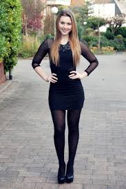 Tightsobsession Elegant Black Dress With Black Opaque Tights And Heels Tights Week Starts November 3rd Fashion Tights Elegant Black Dress Pantyhose Fashion