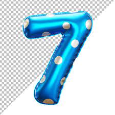 3d Realistic Number 7 Polka Dots Helium Foil Balloon Foil Balloons Balloons Helium