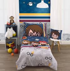 Shop for toddler bedding sets at bed bath & beyond. Harry Potter Wizards In Training Navy Grey 4piece Toddler Bed Set Comforter Fitted Sheet Flat Sheet Reversible Standard Size Pillowcase Navy Grey Burgundy Orange Buy Online In Cayman Islands At