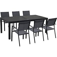 Cambridge Novadn7pc Gry 7 Piece Nova Dining Set Rectangular Dining Set Patio Dining Set 7 Piece Dining Set