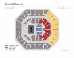 sesame street live colonial life arena seating chart with